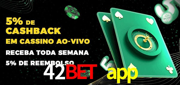 Promoções do cassino ao Vivo 42bet app